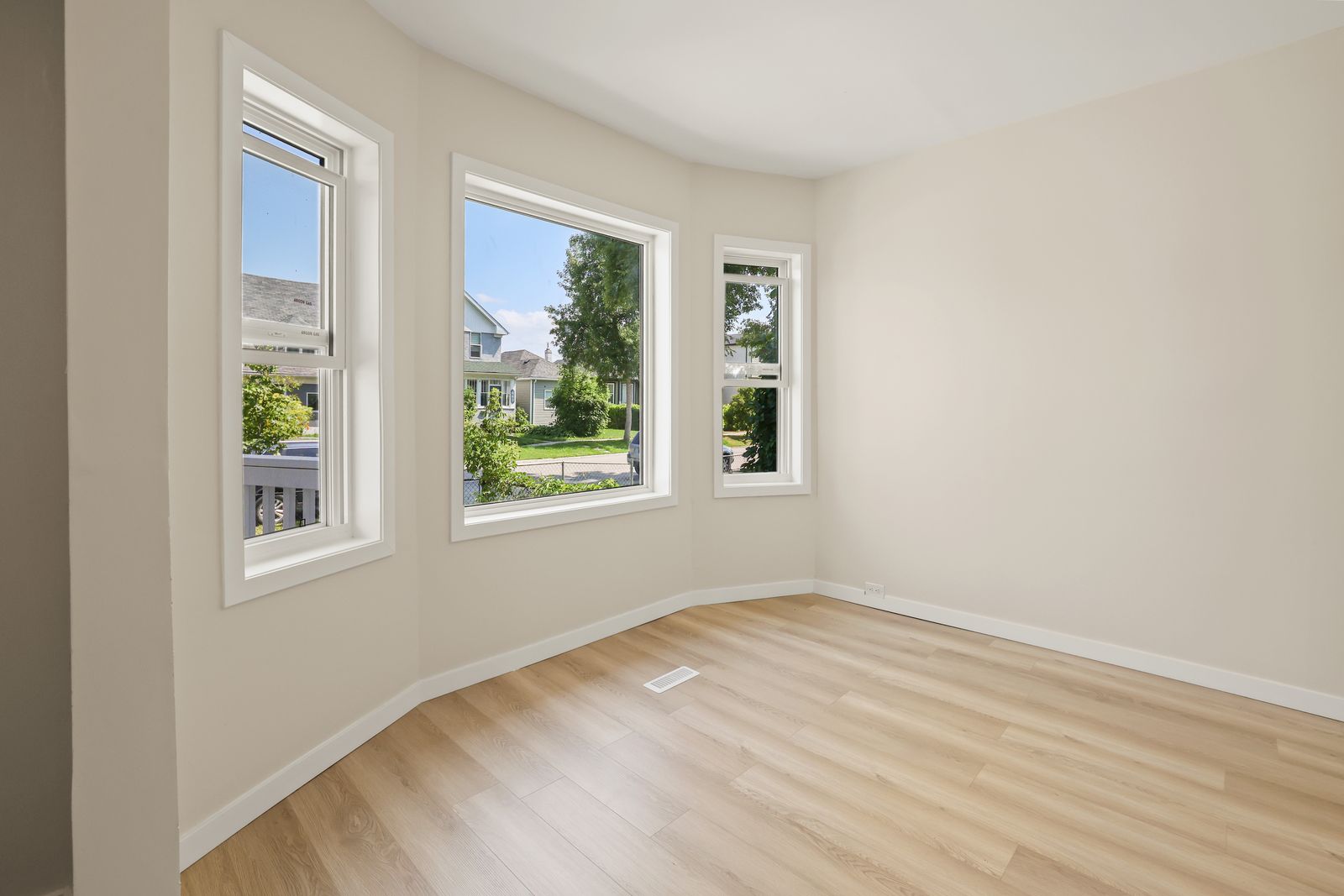 Living room bay window