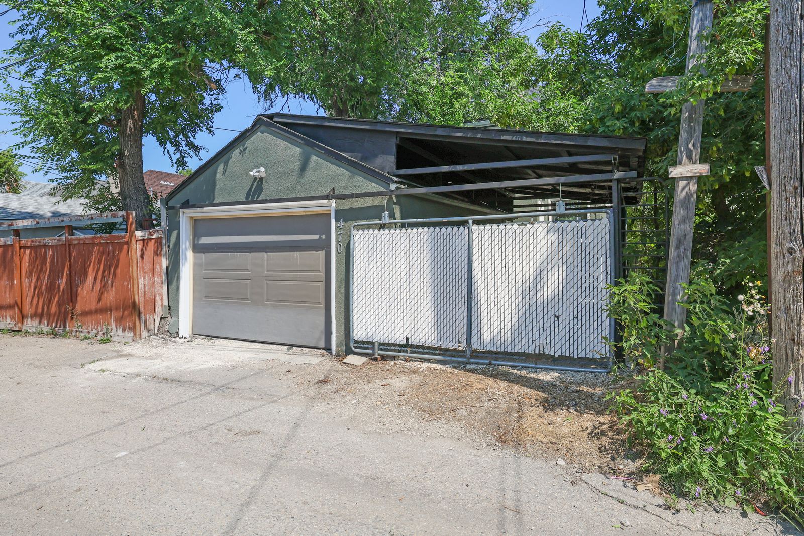 Detached garage off the rear lane